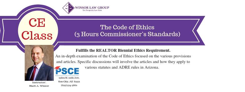 CE Code of Ethics - Winsor & Higgins